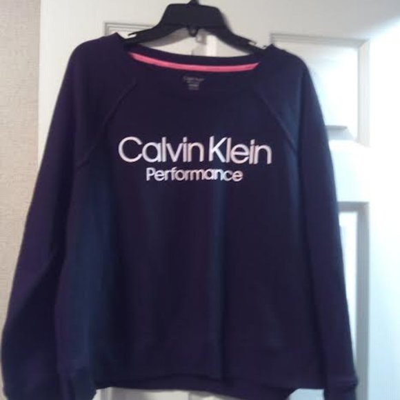Womens Calvin Klein Performance long sleeve logo sweatshirt  size XL - Picture 1 of 2